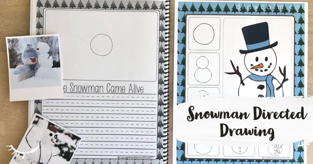 Step by step snowman writing prompt for Christmas introduces procedural writing.