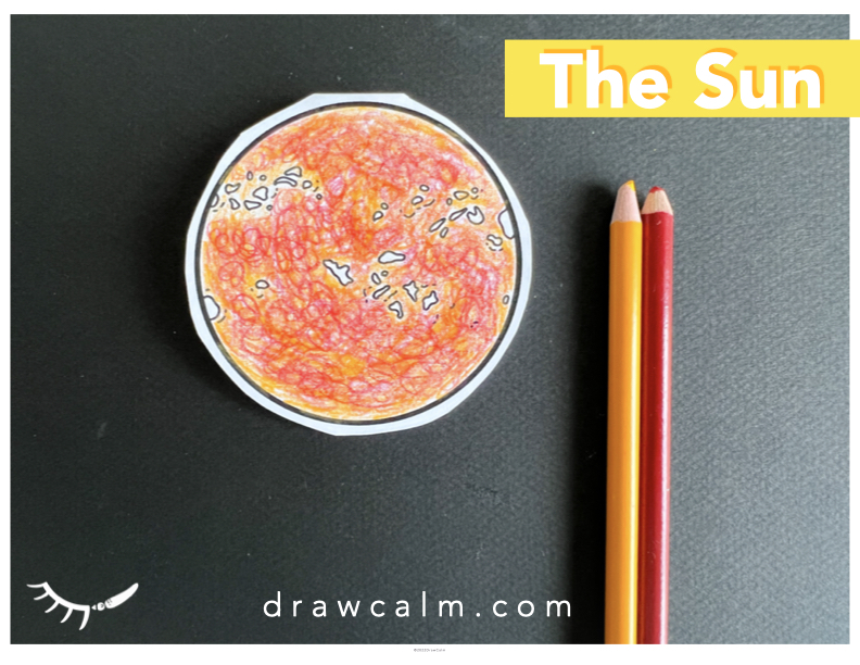 Simple steps on how to color a sun.
