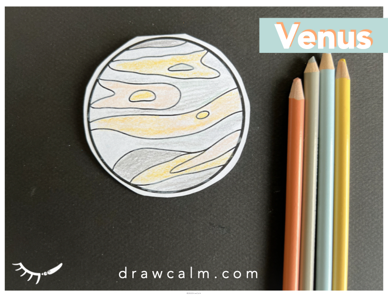 Follow along to learn how to color venus with pencil crayons.