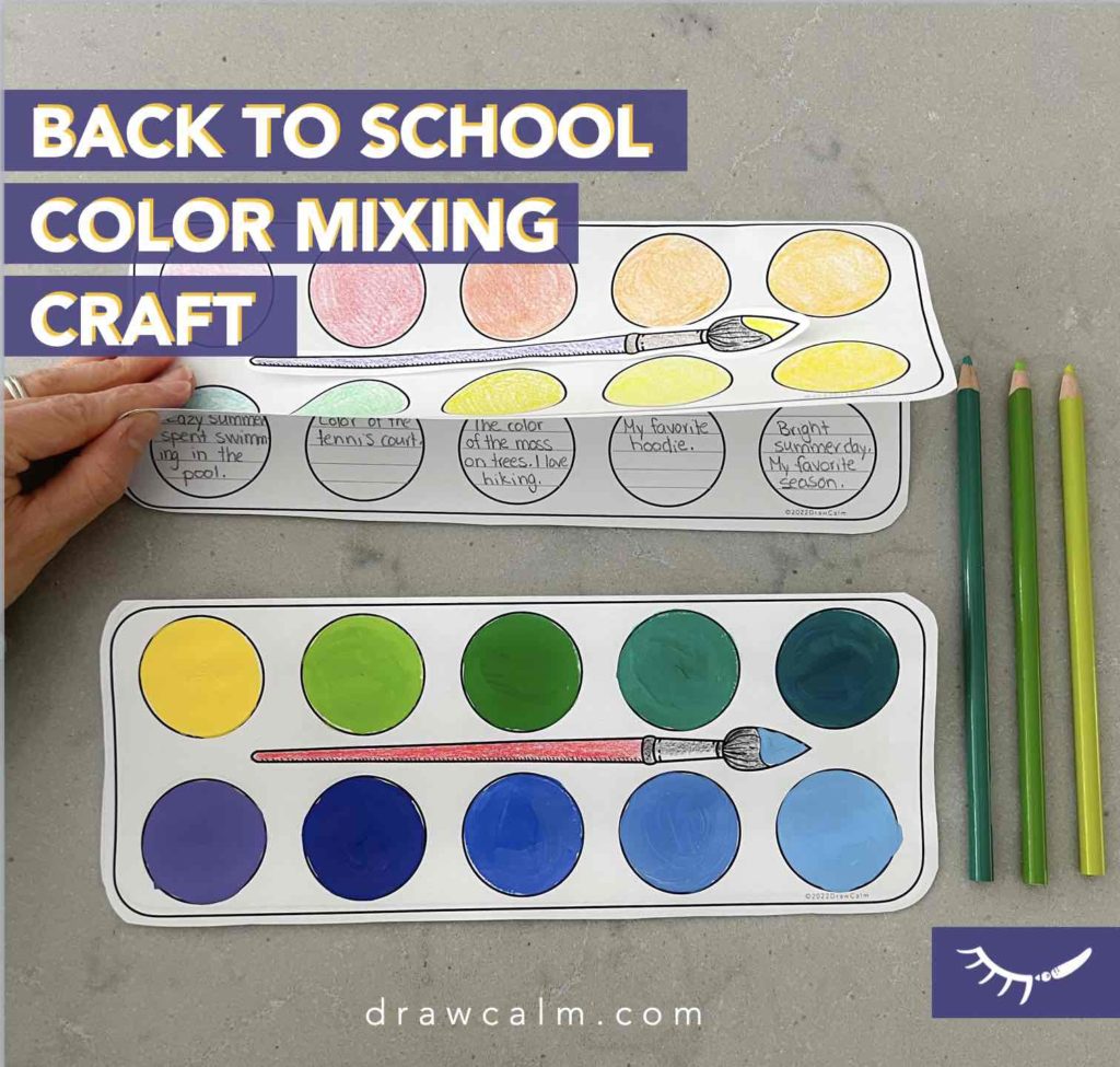 Printable paint palette for students to use to make their own colors that describe them.